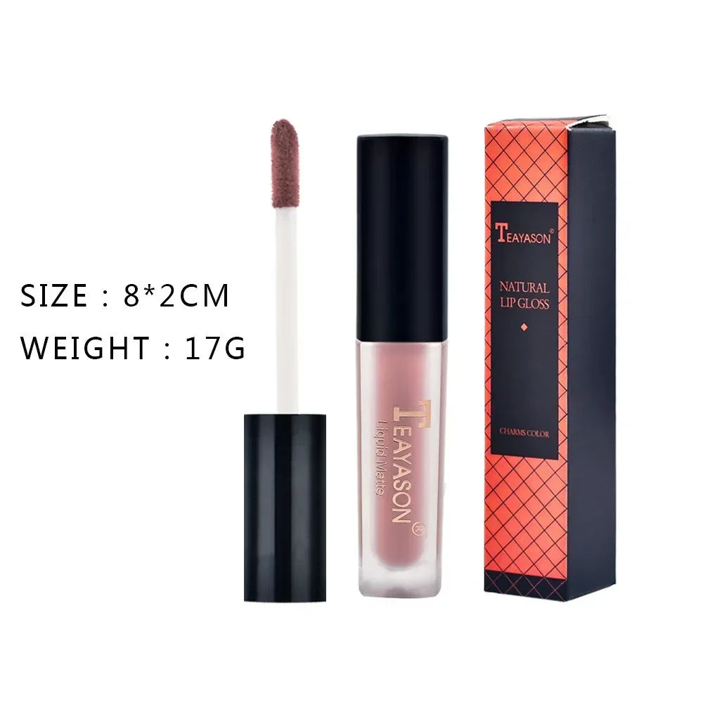 1Pc Women'S Fashion Liquid Matte Lipstick Velvet Lipgloss Nude Makeup Matte Velvet Natural Moisturizer Lip Glosses