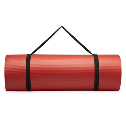 15Mm Pro Fitness Mat, Extra-Thick Foam, Red