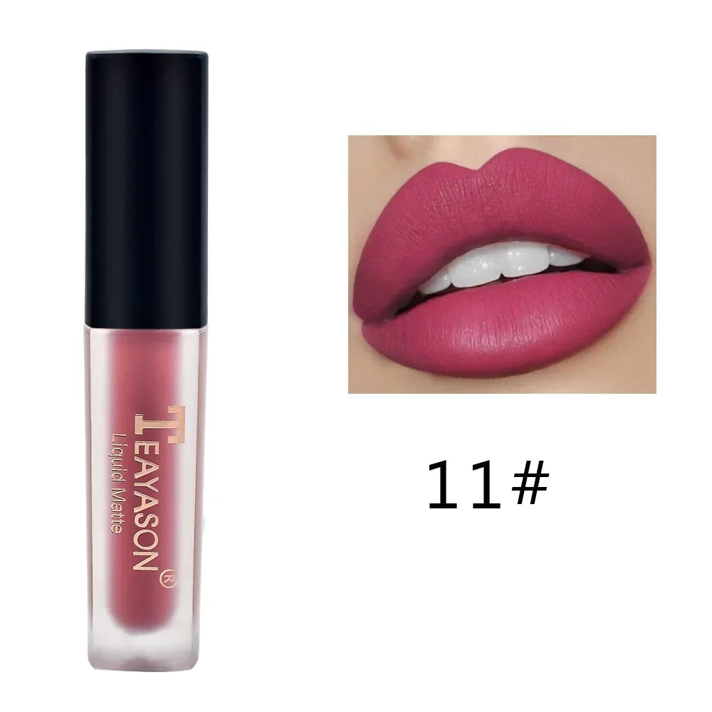 1Pc Women'S Fashion Liquid Matte Lipstick Velvet Lipgloss Nude Makeup Matte Velvet Natural Moisturizer Lip Glosses