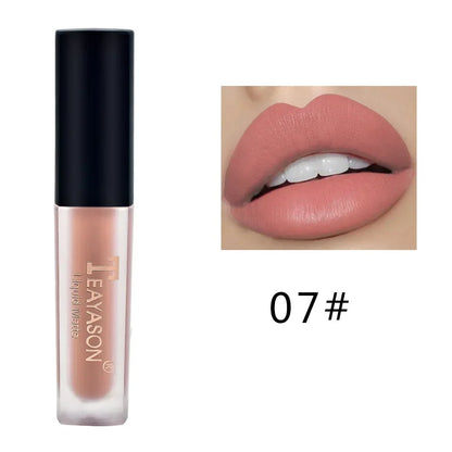 1Pc Women'S Fashion Liquid Matte Lipstick Velvet Lipgloss Nude Makeup Matte Velvet Natural Moisturizer Lip Glosses